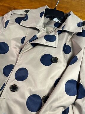 On 34th Polka Dot Trench Coat/RainCoat in Khaki and Navy ☔️